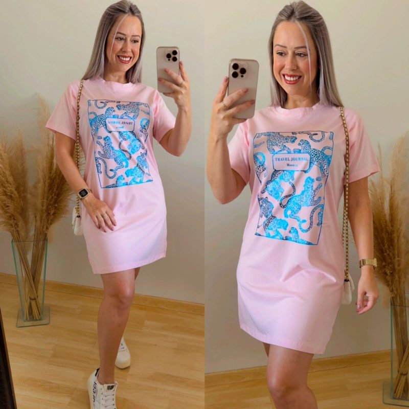 camisetão monaco rosa 2312014